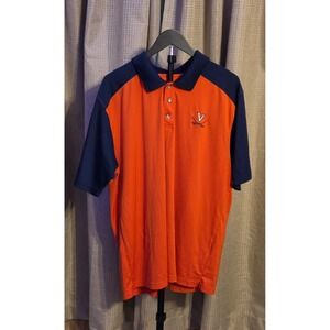 KA Knights Apparel Virginia Cavaliers Polo‎ Shirt Mens Size 2XL Orange Navy